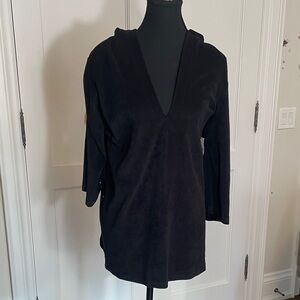 BNWT Raviya Black Knit V Neck Hoodie 👵MT